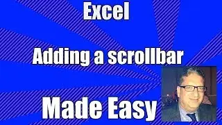 How to Add a Scrollbar Control in Excel - Insert Scroll Bar Form Control Tutorial
