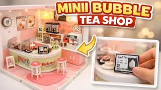 [🧸toy asmr🧸] Mini Bubble Tea Shop 🍓 | Satisfying Unboxing | No Talking