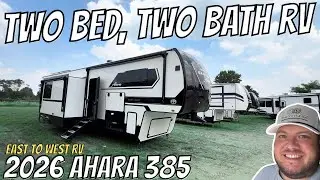 FOUR Slides, TWO Bed & Baths | 2026 Ahara 385DS Tour / Review 
