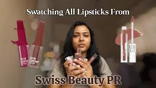 Trying Swiss Beauty Lipsticks | All Shades Swatched on Brown Skin| Affordable Lipsticks under Rs 300