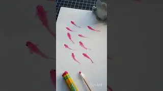 Как нарисовать рыбу ватными палочками #легкорисовать