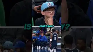 kyrie checks on the kid #kyrieirving #kyrie #dallasmavs #mavericks #nba #celtics #carleysports