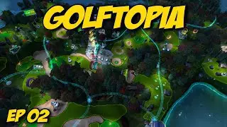 Let's Try Golftopia Ep 02  Futuristic Golf Course Management Game. ScottDogGaming