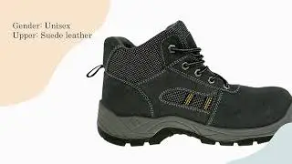Suede leather dual density PU sole steel toe cap safety shoes for men SS6C088