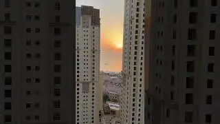 Beautiful sunset at JBR Beach, Dubai 🌊🌇