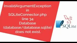 How to Fix Database database sqlite does not exist in Laravel 5 3
