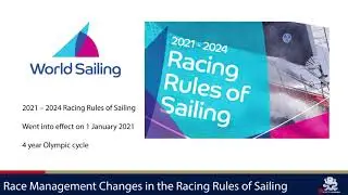 Race Management Changes in the Racing Rules of Sailing 2021-2024.  #RHKYCRaceManagement