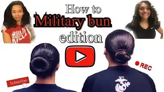 Female Marines|Military Bun Tutorial (Curly/Kinky Hair)