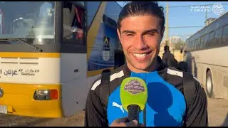 لاعبو ومساعد مدرب النجف والحديث بعد الفوز على الكرخ بثلاثية نظيفة.