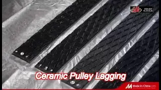 conveyor rubber ceramic pulley lagging with cold vulcanizing cn bonding layer