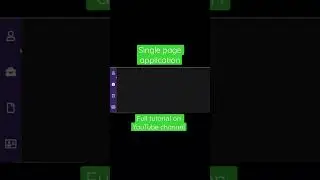 Here’s a simple single page application using html css and js 
