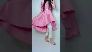 College wear kurti cutting and stitching/up down frock cutting & stitching jeans wear kurti