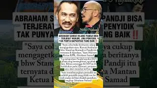 Abraham Samad Bilang Pandji Bisa Terjerat Hukum, Jika Penyidik Tak Punya Kapasitas Yang Naik‼️