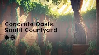 Concrete Oasis: Sunlit Courtyard