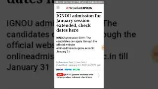 IGNOU admission for January session extended, ignou admission steps and process
