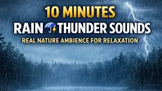 10 Minutes of Rain & Thunder Sounds 🌧️⚡ Real Nature Ambience for Relaxation