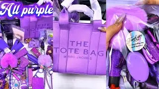 All Purple💜🦄Huge 40 scoop order packing| Satisfying ASMR| Selfdefense & Cutebags| Enjoy💋