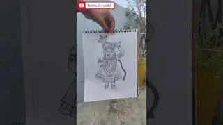 Girdhar Lal ji sketch drawing #shorts #drawing #art @BhaktiPath #girdharilal #love #cute