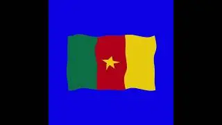Cameroon 2d flag green screen flag animation