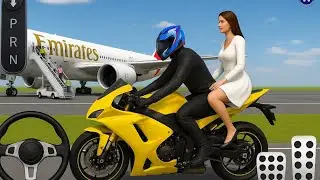 New Yellow Super Racing Motor Bike In School Area 3D Driving Class Simulator #Ali Gamer#