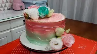 DECORA&Ccedil;&Atilde;O DE BOLO SIMPLES /DEGRAD&Ecirc; DE CORES / PARIS CAKE DESIGNER
