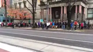 Defund DAPL Protest against Wells Fargo in Portland