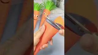 DIY Paper Carrot 🥕 Craft/ Easter Craft Ideas/For Kids/Easy To Make #viral #ytshorts #craft 😍👍👌🤩🌟