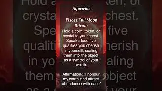 Aquarius ♒ | Pisces Full Moon Lunar Eclipse Ritual & Affirmation | September 2025 #shorts