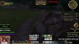 Poteen OBowen playing LOTRO, *Glamdring* BEORNING (Blue line) getting to level 90!