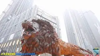 The Oriental Lion &mdash; Wolrds largest Single Tree Trunk Sculpture
