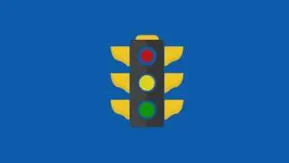 Traffic light RED Blue Screen - Green Screen Footage