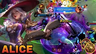 Alice Can Be A Tank? Alice Full Tank Build Revamp Luckybox Skin Gameplay | Mobile Legends