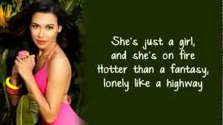 Glee - Girl On Fire (Lyrics)