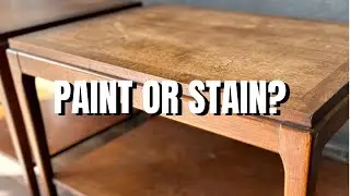 Should I PAINT or STAIN these vintage MID CENTURY LANE end tables || FURNITURE FLIPPING SIDE HUSTLE