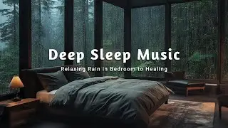 8 Hours Relaxing with Rain Sounds on the Windows - Stress Relief, Calming Music, Deep Sleeping Music