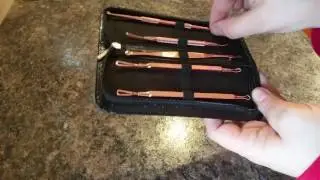 BESTOPE Blackhead Remover 5 Pieces, with leather case