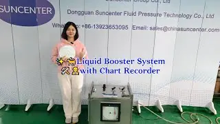 Suncenter High Pressure Pneumatic Liquid Booster Pump with Chart recorder