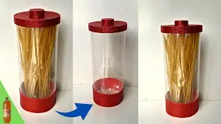 Pote organizador feito com garrafa pet