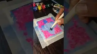 Easy moonlight painting 😯✨ ||Easy acrylic painting 😍#acrylicpainting #art #easy #satisfying