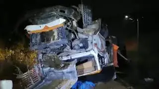 Accidente en la diagonal Santa Rita, sector Agua Tibia,  La Esperanza, Quetzaltenango