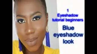 Eyeshadow tutorial beginners |  blue eyeshadow look | AMIFULLESTBEAUTY