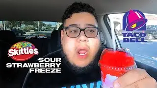 New Sour Strawberry Skittle Freeze from Taco Bell #FoodReview