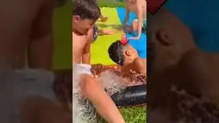 slow motion video: my slip n slide