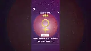 Venus ♀ en Acuario♒️: libertad, coherencia y desapego.#venusenacuario#astrolog&iacute;aevolutiva