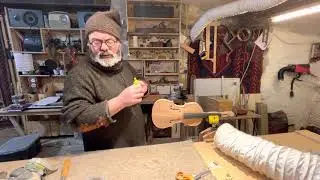 #59 - Violin making. Gluing the composite fingerboard with superglue. A tense moment!