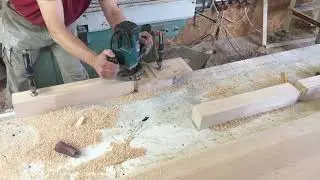 Стол из массива КЛЕНА. Фрезеровка ножек стола.