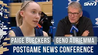 Paige Bueckers and Geno Auriemma on UConn's 91-49 win over Seton Hall | SNY