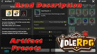 Maplestory Idle Artifact Presets (Read Description) #maplestoryidle #mapleidle #maplestory