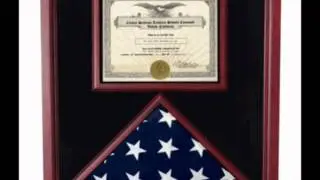 Military Flag Shadow Box, Military Flag display cases, Flag and certificate Holders