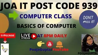 COMPUTER CLASS  / HPJOA(IT)  / JOA(IT) CRASH COURSE  -939 /  HPJOA(IT)  / BY POOJA